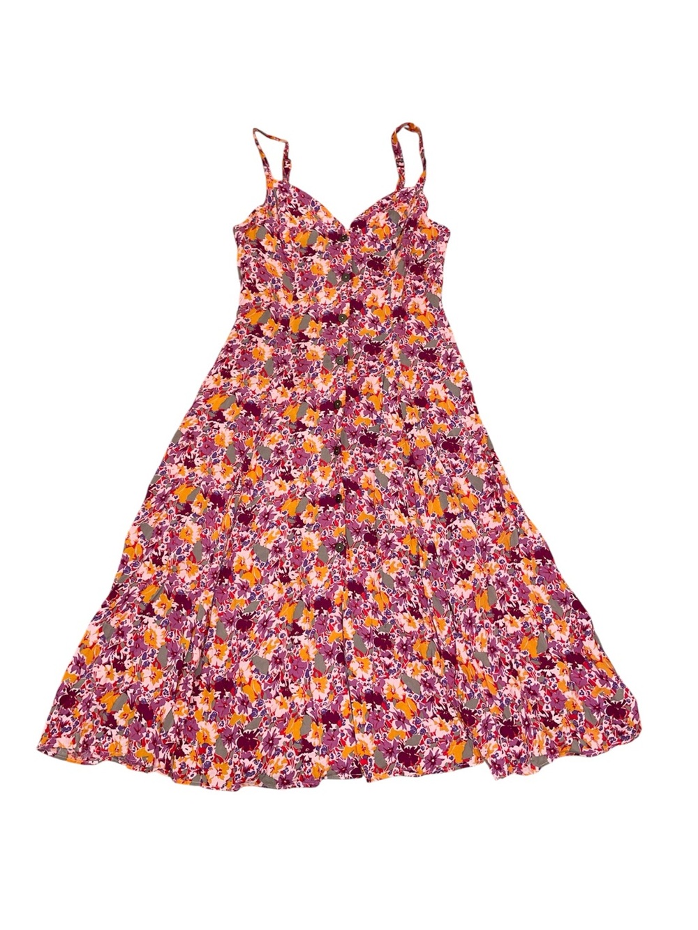 Kimchi blue urban outfitters pink floral midi dress
